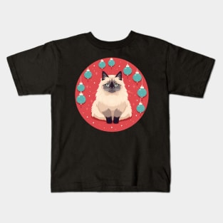 Birman Cat Xmas Ornament, Love Cats Kids T-Shirt